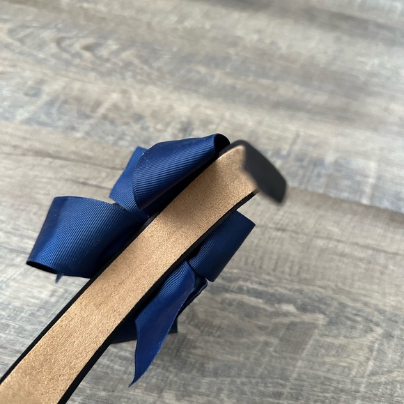 Handmade Designer Fascinator Headband With Blue Velvet Bow and Flower